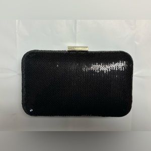 J Crew black sequin clutch